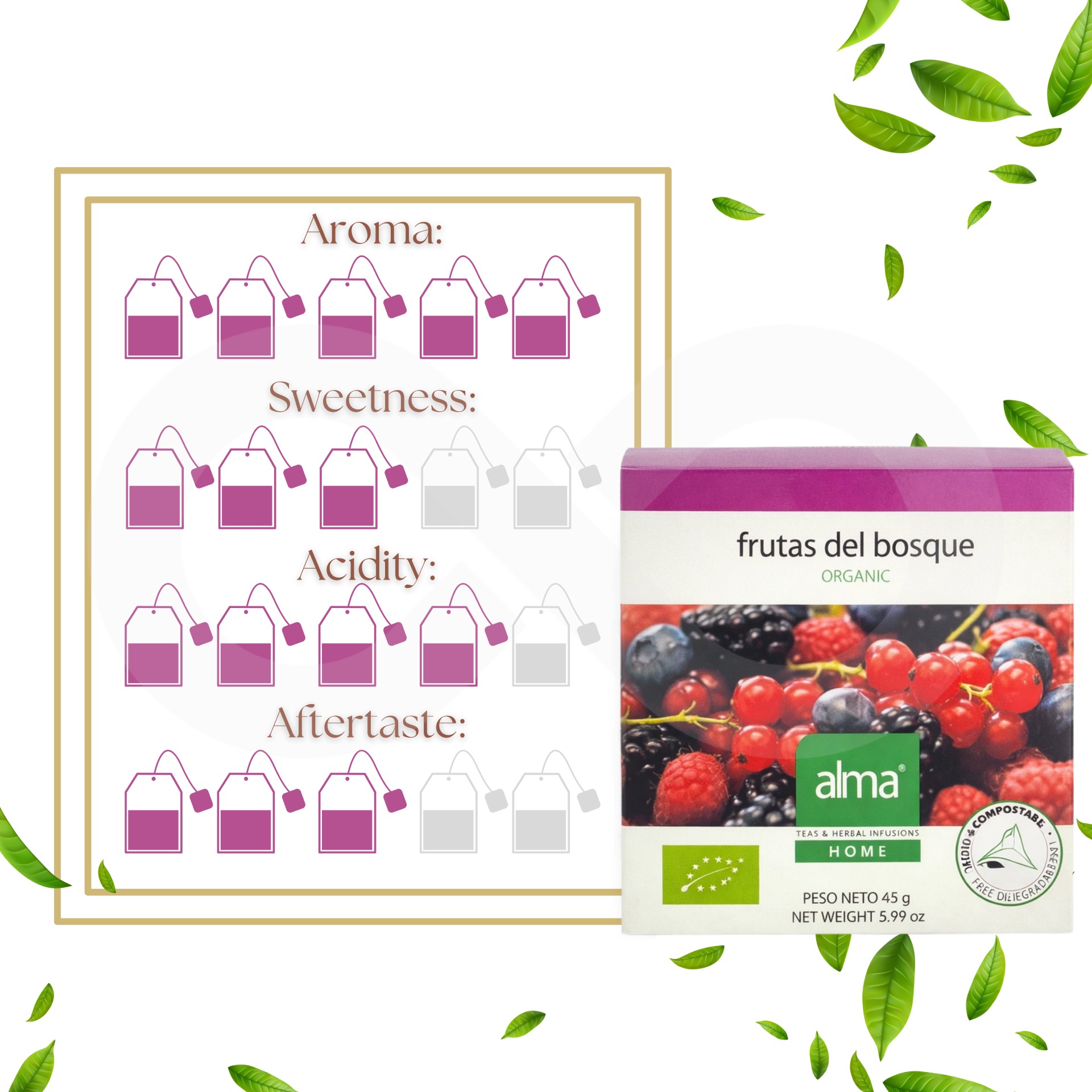 ALMA® Chá Frutos Do Bosque 15 un.