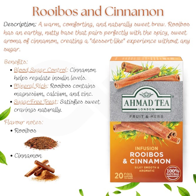 AHMAD TEA® Tè Rooibos E Cannella 20 pz.
