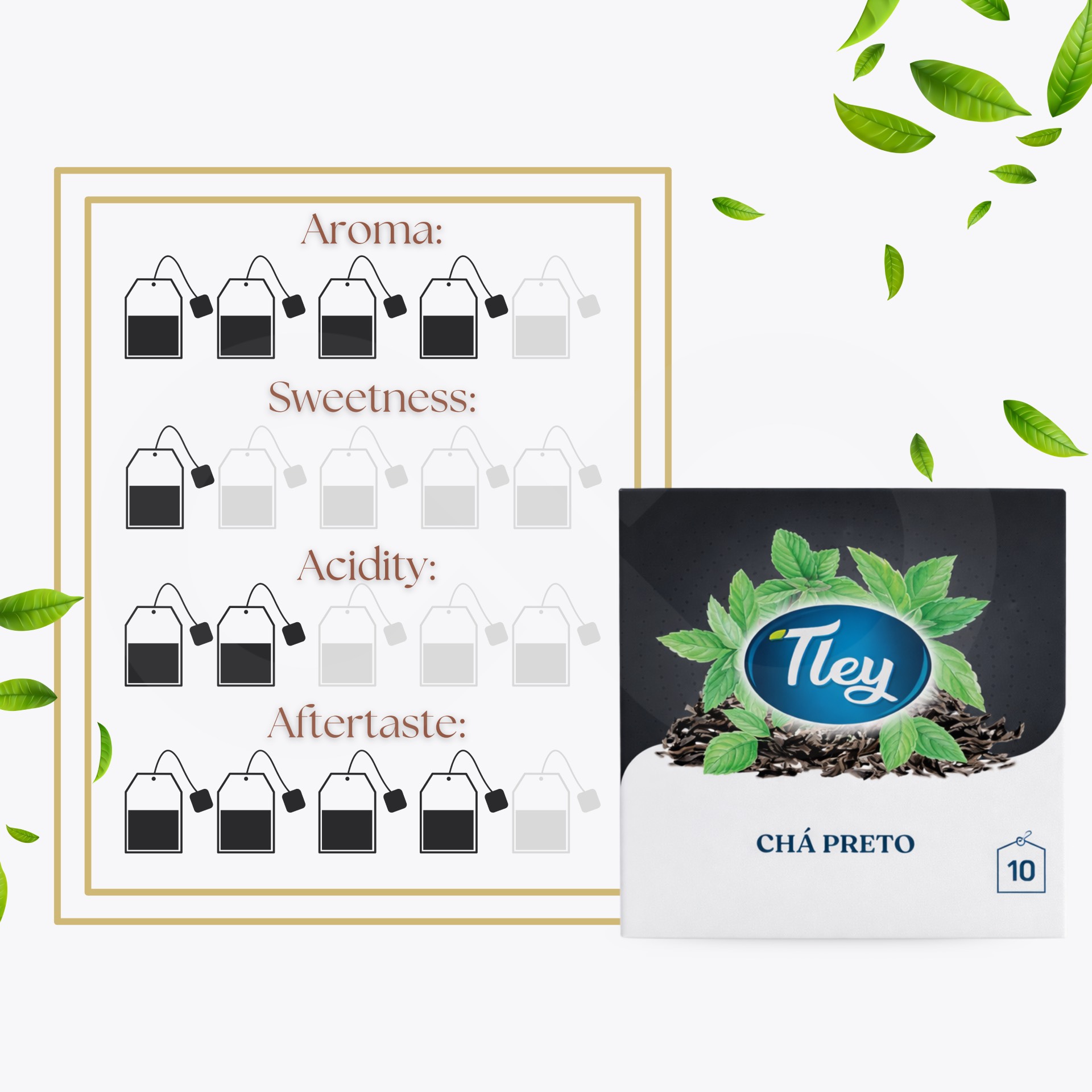 TLEY® Thee Zwarte 10 st.