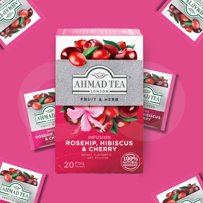 AHMAD TEA� T� Rosa Canina, Ibisco E Ciliegia 20 pz.