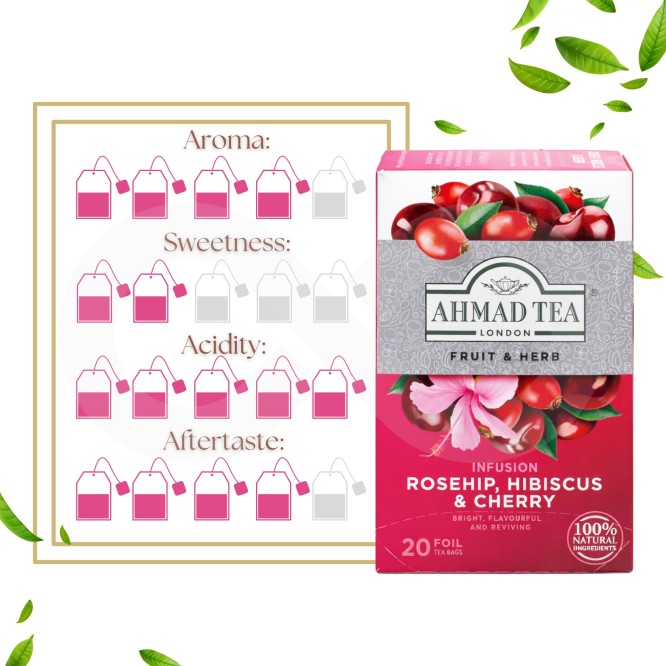 AHMAD TEA� T� Rosa Canina, Ibisco E Ciliegia 20 pz.