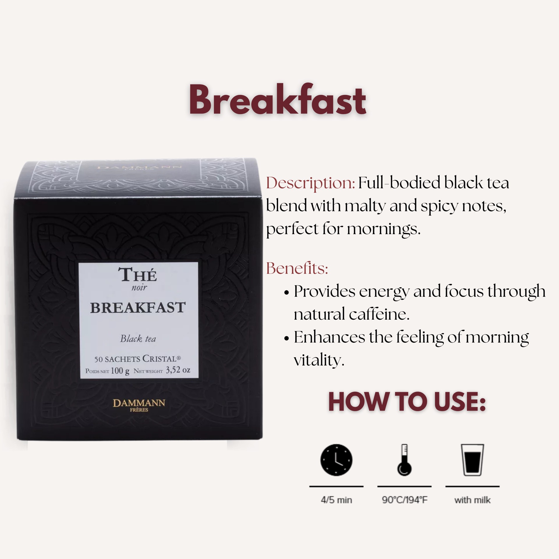 DAMMANN FRÈRES® Té Breakfast 50 uds.
