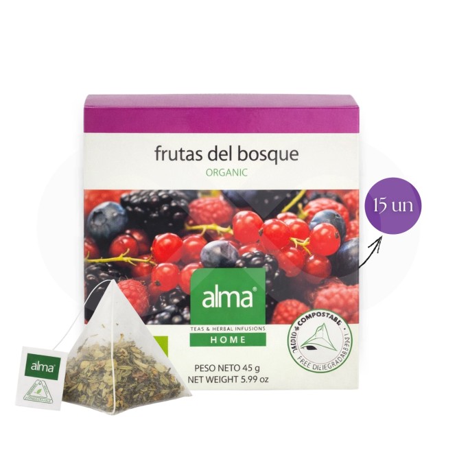 ALMA� Ch� Frutos Do Bosque 15 un.