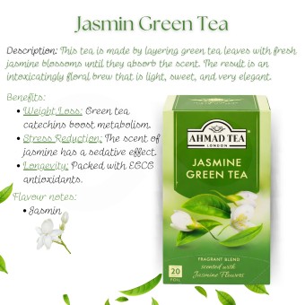 AHMAD TEA® Tea Green Jasmin 20 un.