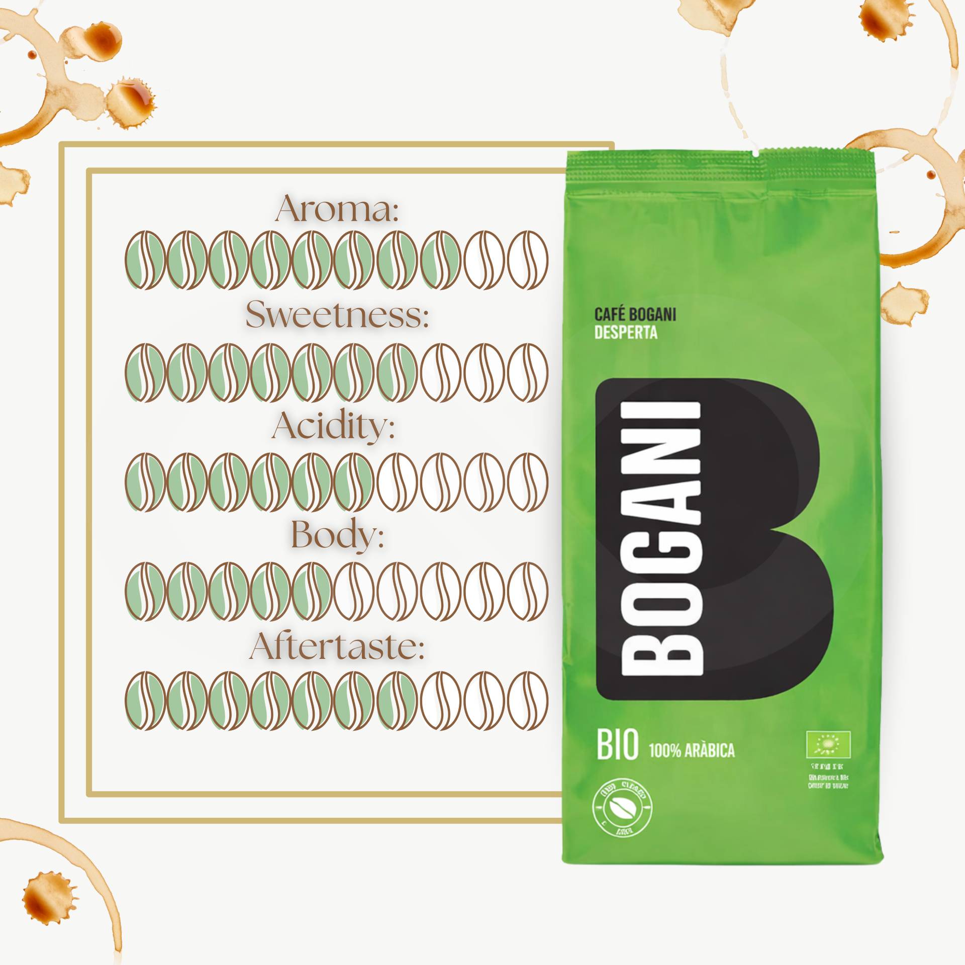BOGANI® Café em Grão Bio 250g