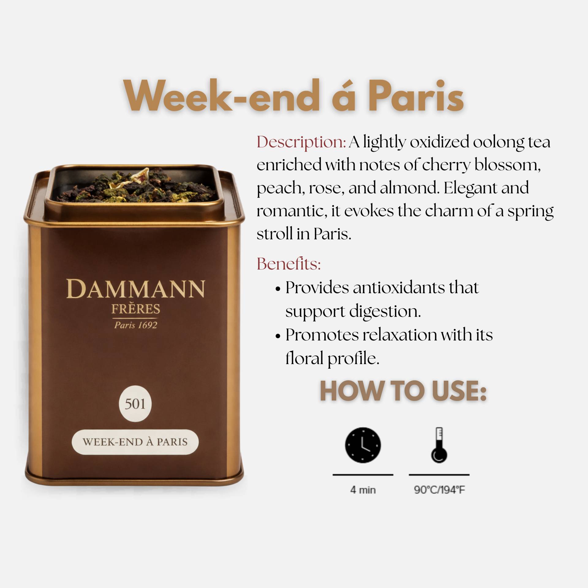 DAMMANN FRÈRES® Tea Week-End à Paris 100g
