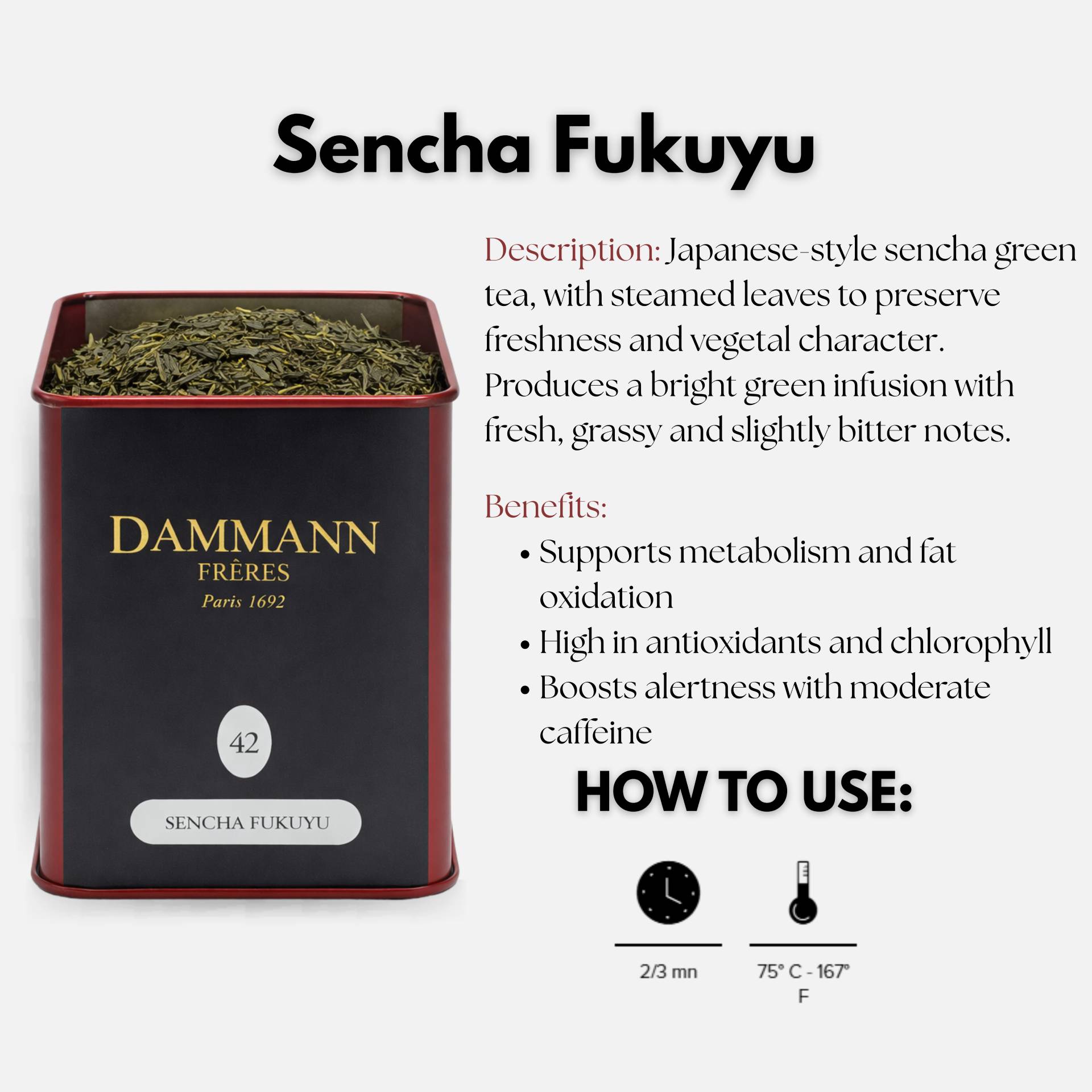 DAMMANN FRÈRES® Chá Sencha Fukuyu 100g