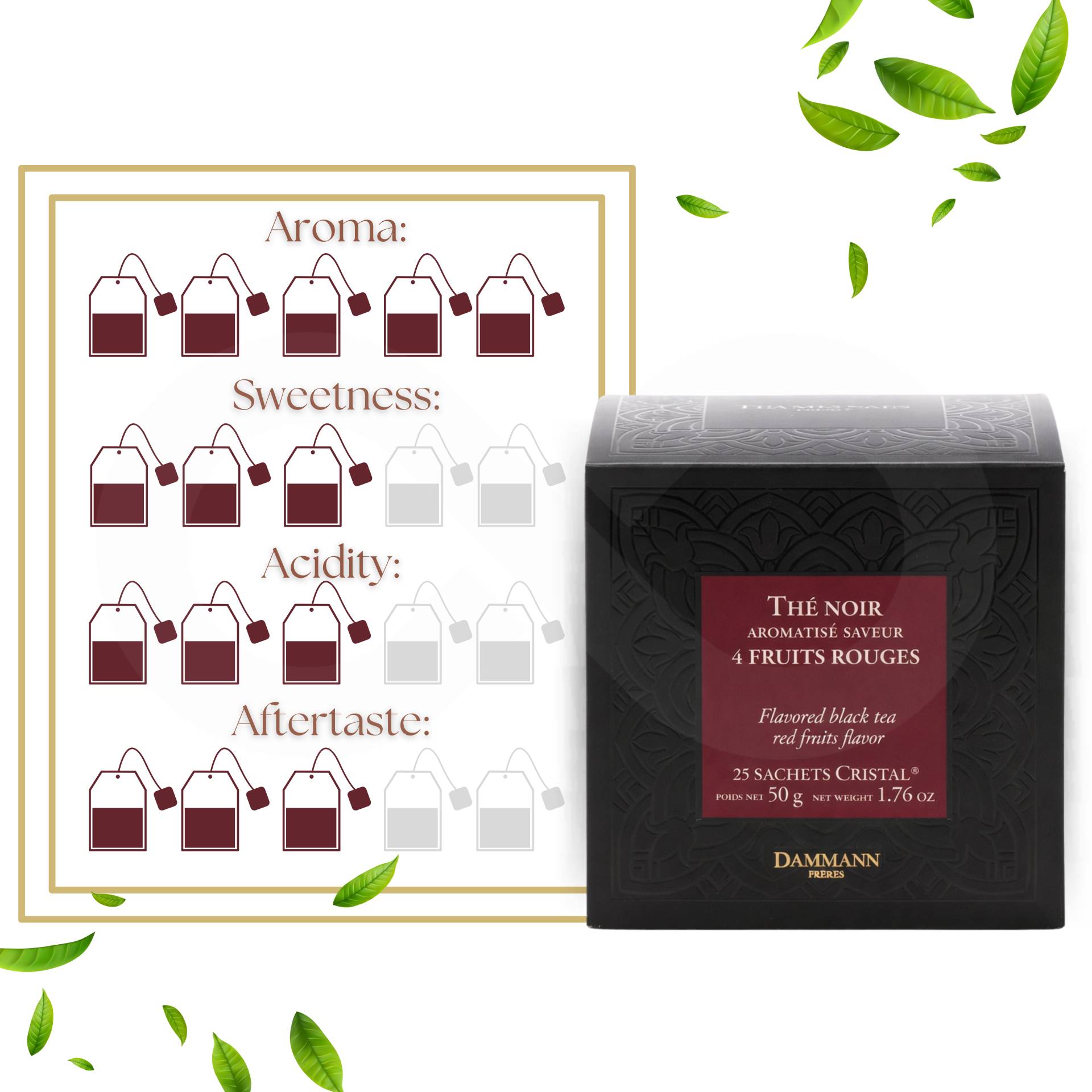 DAMMANN FRÈRES® Tee 4 Fruits Rouges 25 Stk.