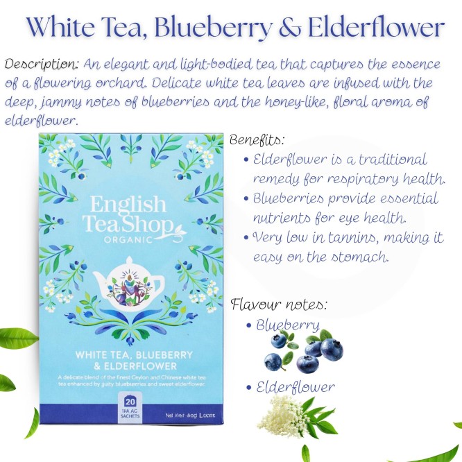 ENGLISH TEA SHOP® Tè Mirtillo E Fiori Di Sambuco 20 pz.