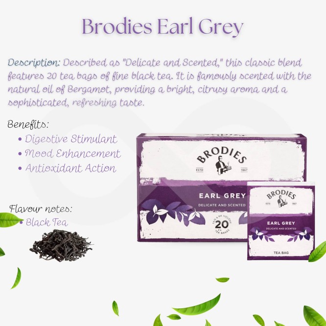 BRODIES� Ch� Earl Grey 20 un.