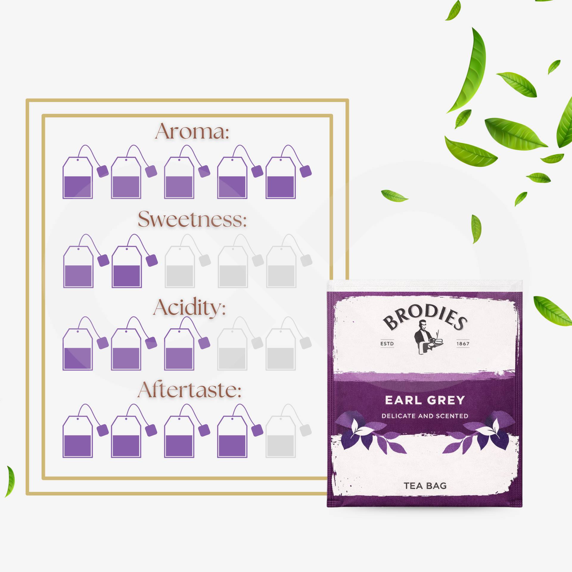 BRODIES® Chá Earl Grey 20 un.