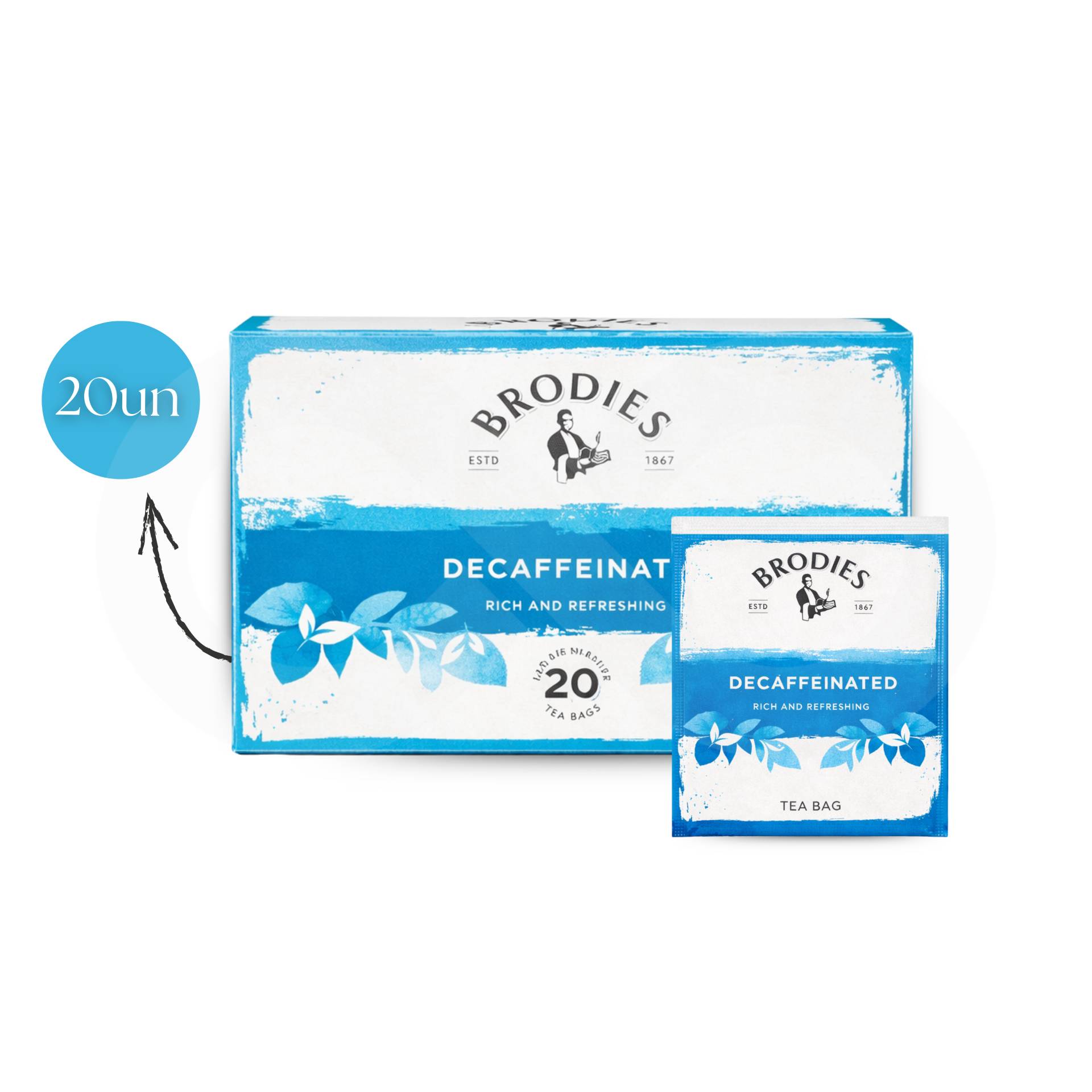 BRODIES® Thé Décaféiné 20 u.
