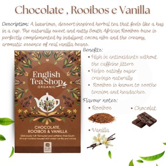 ENGLISH TEA SHOP® Tea Chocolate, Rooibos & Vanilla 20 un.