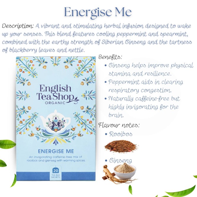 ENGLISH TEA SHOP® Tè Energize Me 20 pz.