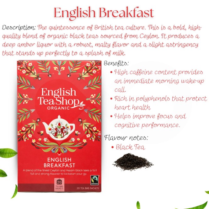ENGLISH TEA SHOP® Té English Breakfast 20 uds.