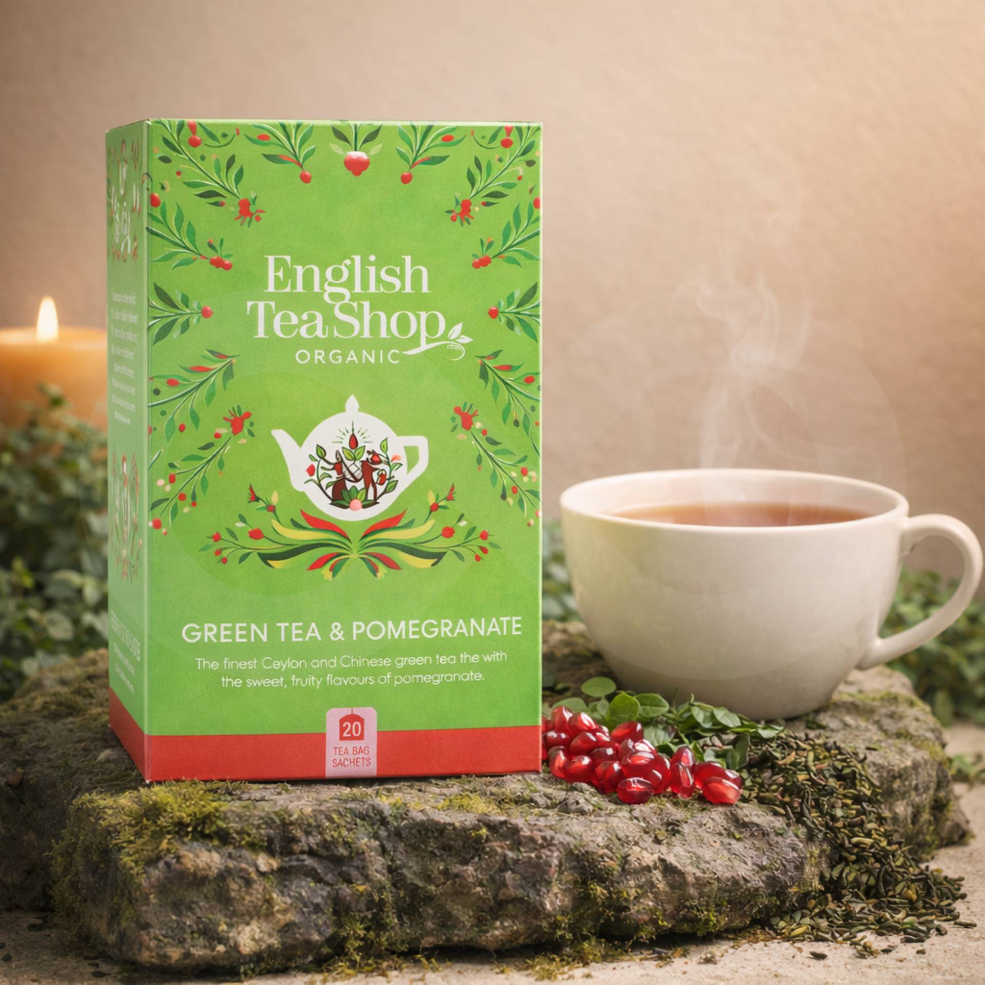 ENGLISH TEA SHOP® Herbata Zielona Z Granatem 20 szt.