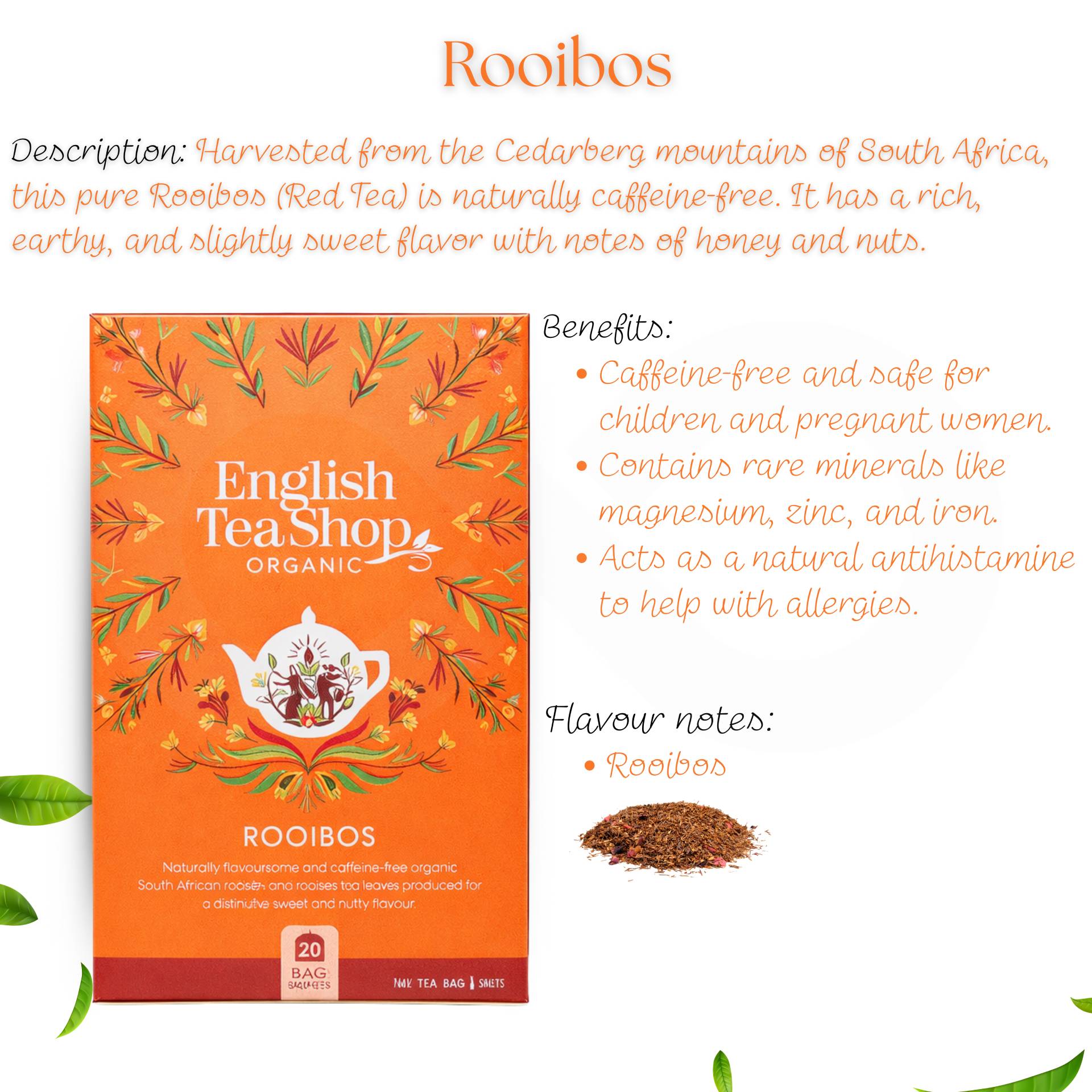 ENGLISH TEA SHOP® Tea Rooibos 20 un.