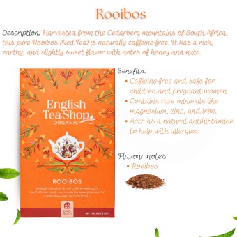 ENGLISH TEA SHOP® Tea Rooibos 20 un.