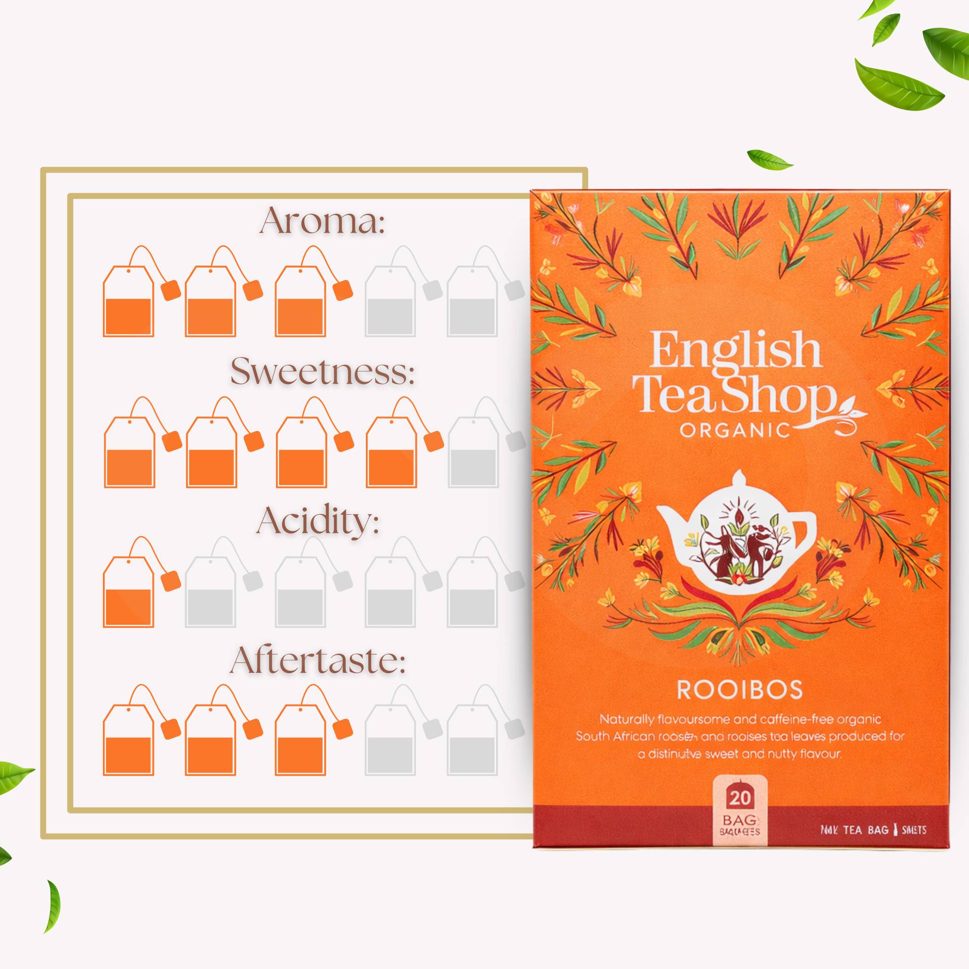 ENGLISH TEA SHOP® Tea Rooibos 20 un.