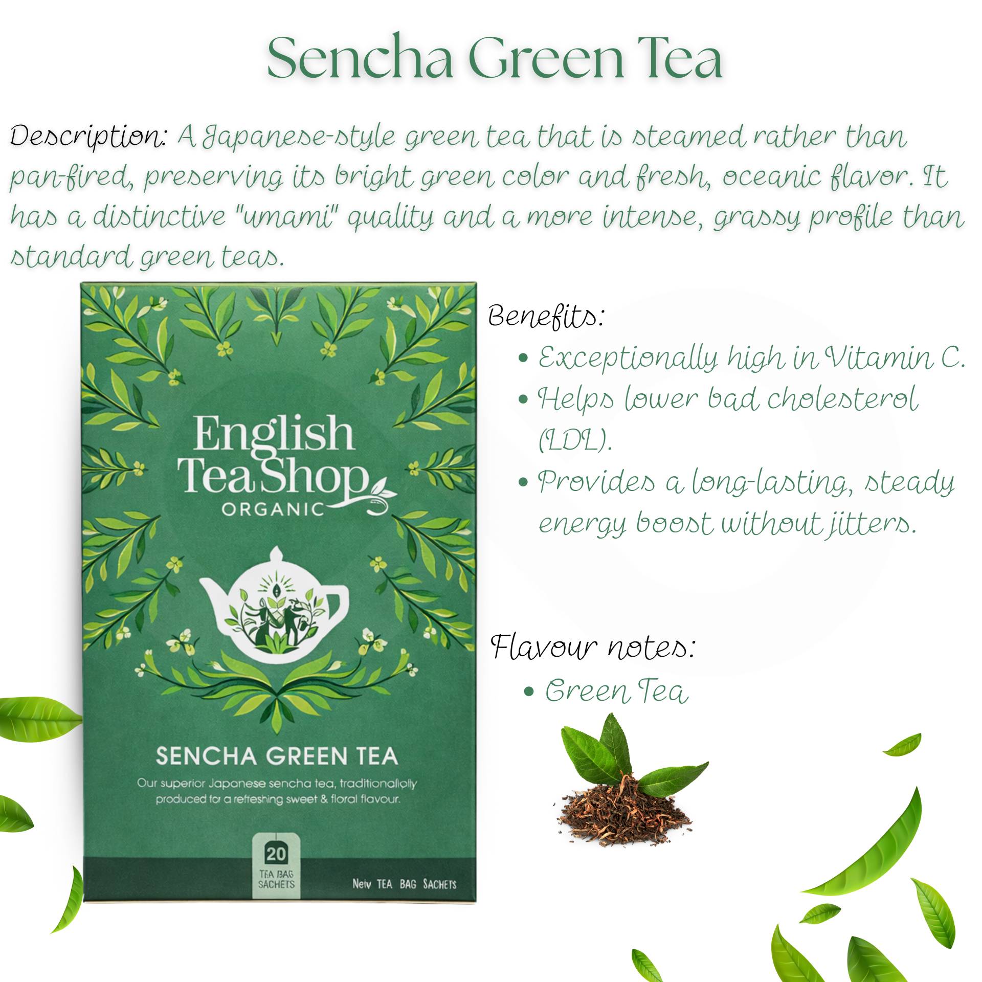 ENGLISH TEA SHOP® Tea Sencha Green 20 un.