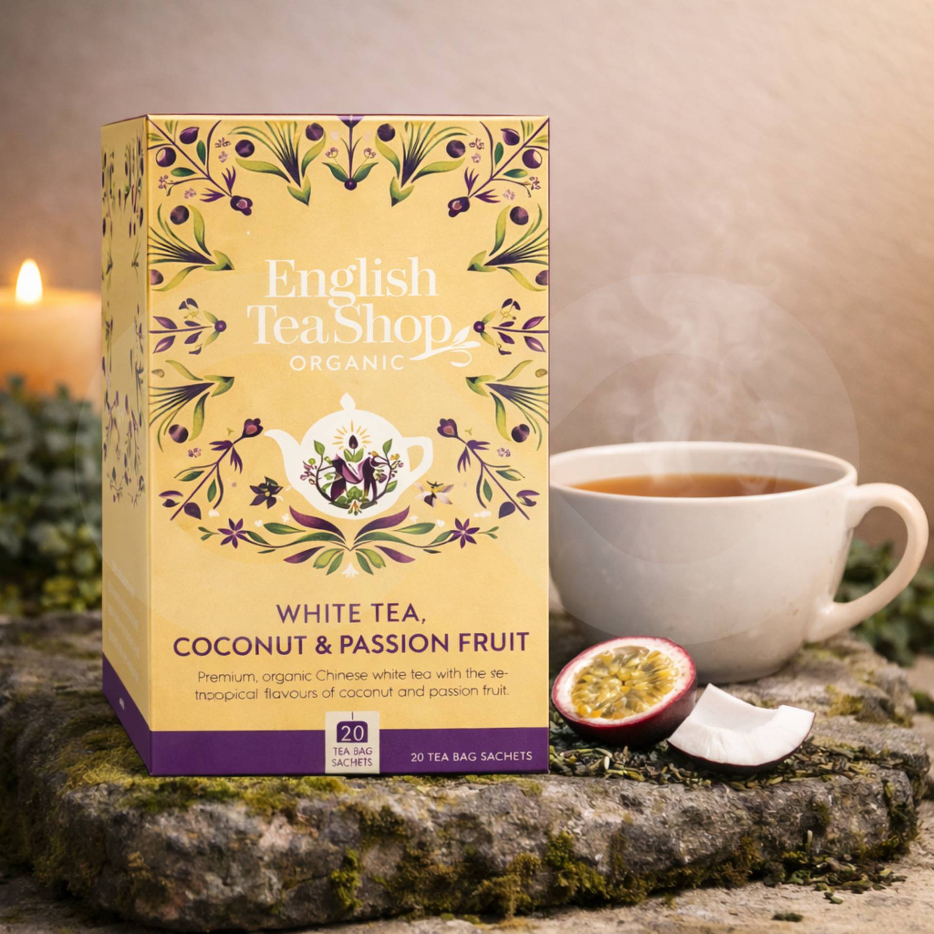 ENGLISH TEA SHOP® Tee Weißer Kokosnuss Passionsfrucht 20 Stk