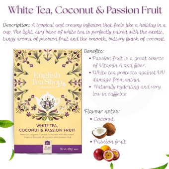 ENGLISH TEA SHOP� Tee Wei�er Kokosnuss Passionsfrucht 20 Stk