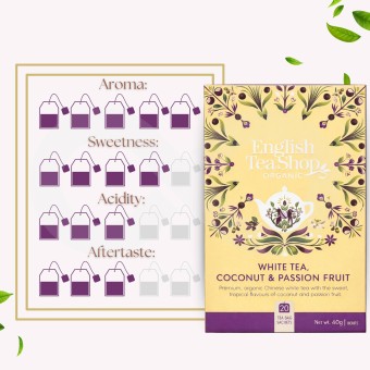ENGLISH TEA SHOP� Tee Wei�er Kokosnuss Passionsfrucht 20 Stk