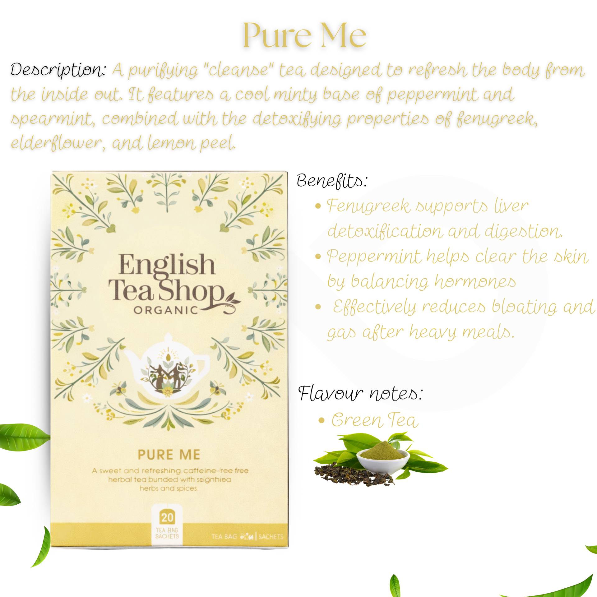ENGLISH TEA SHOP® Té Pure Me 20 uds.