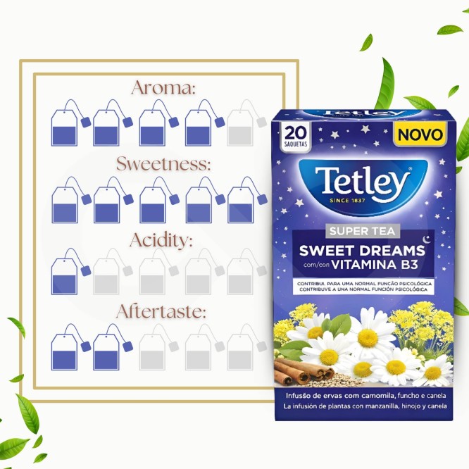 TETLEY® Tee Sweet Dreams Vitamine B3 20 Stk.