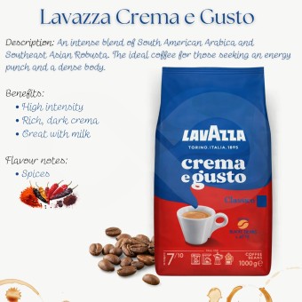 LAVAZZA® Café em Grão Crema & Gusto 1kg