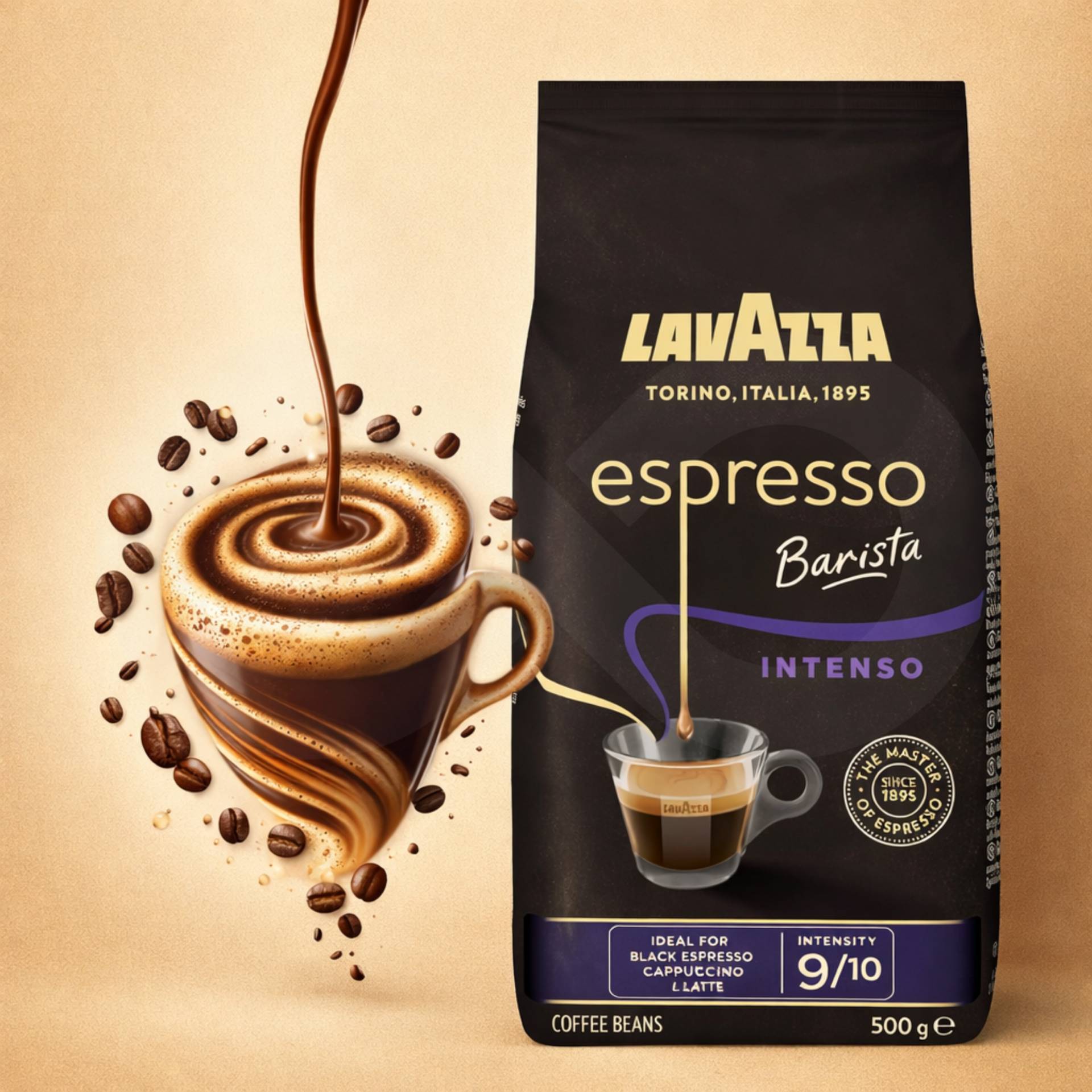 LAVAZZA® Café en Grains Espresso Barista Intenso 500g
