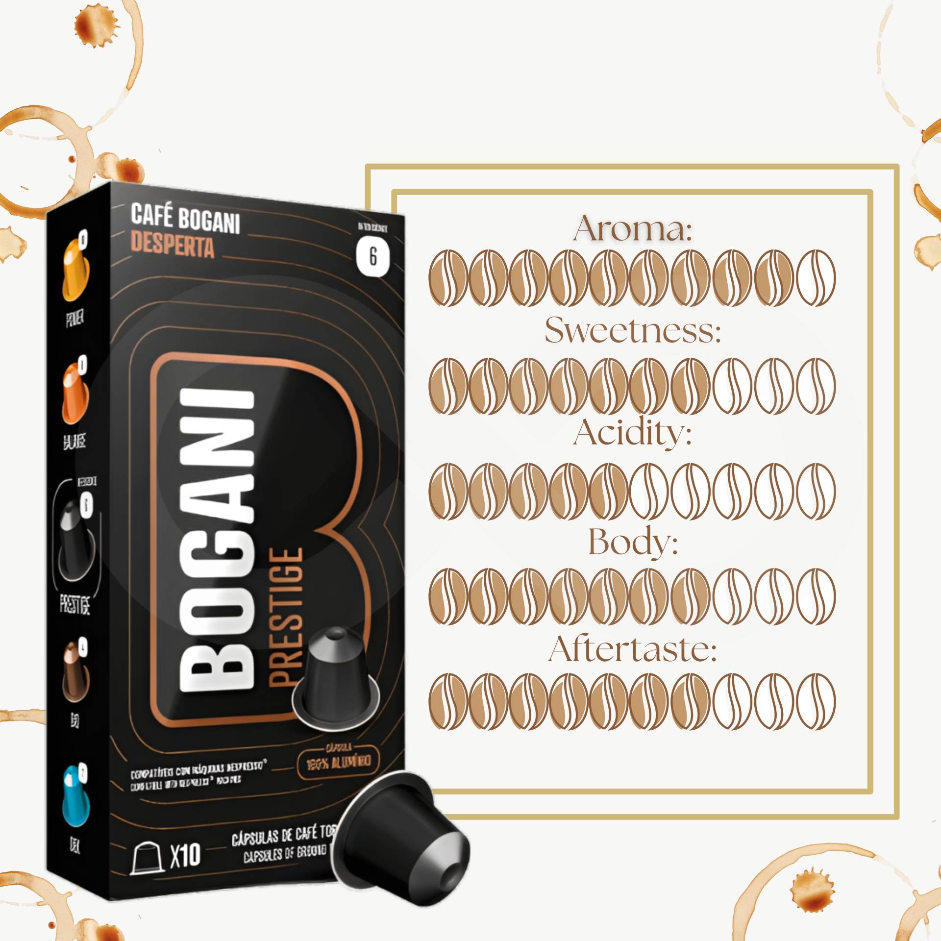 BOGANI® Capsules Nespresso Prestige 10 u.