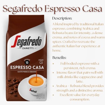 SEGAFREDO® Café em Grão Espresso Casa 1kg