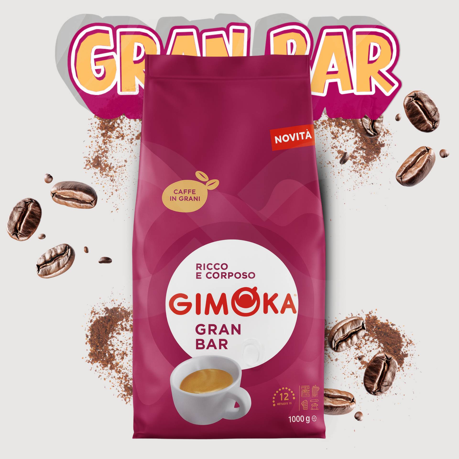 GIMOKA® Kaffeebohnen Gran Bar 1kg