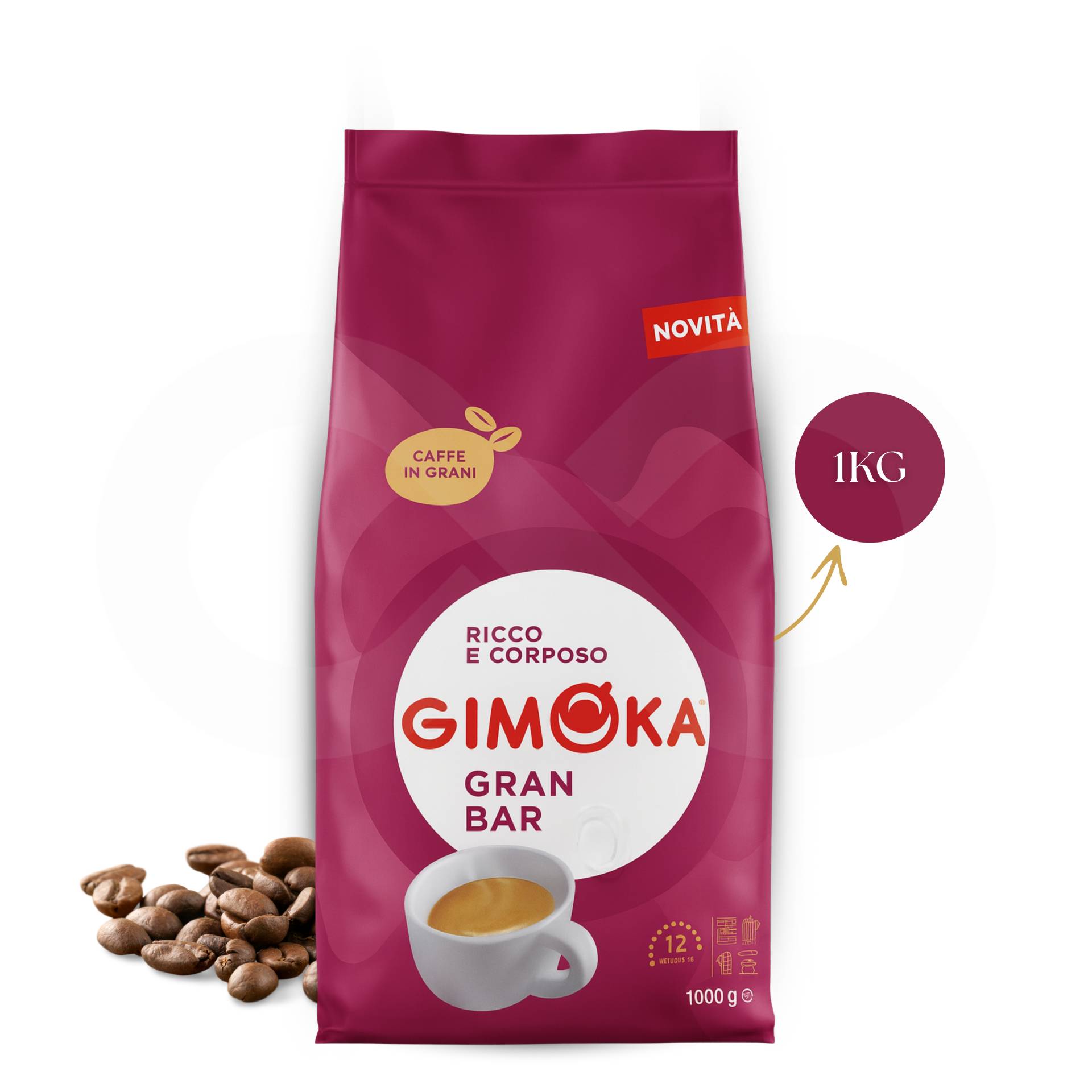 GIMOKA® Kaffeebohnen Gran Bar 1kg