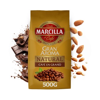 MARCILLA® Café em Grão Gran Aroma Natural 500g