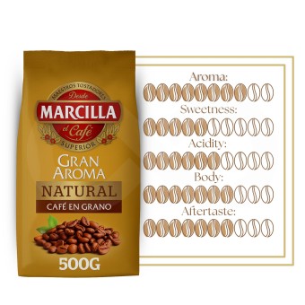 MARCILLA® Café em Grão Gran Aroma Natural 500g