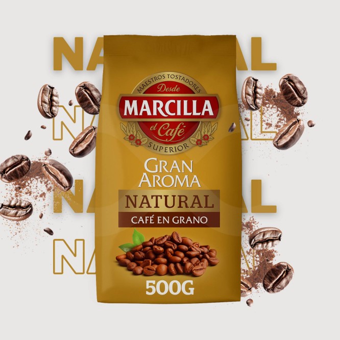 MARCILLA® Café em Grão Gran Aroma Natural 500g