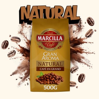 MARCILLA® Café em Grão Gran Aroma Natural 500g