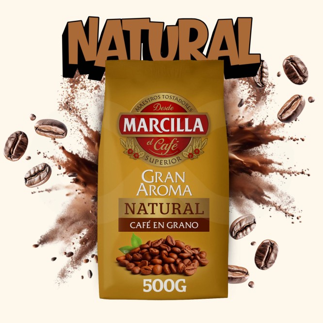 MARCILLA® Café em Grão Gran Aroma Natural 500g