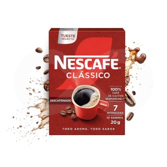 NESCAFɮ Instant Coffee Cl�ssico Decaf 10 un.
