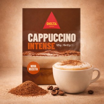 DELTA CAF�S� Oploskoffie Oplosbaar Cappuccino Intense 10X14g