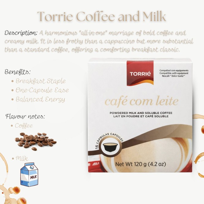 TORRIE® Kapsulki Dolce Gusto Kawa Z Mlekiem 16 szt.