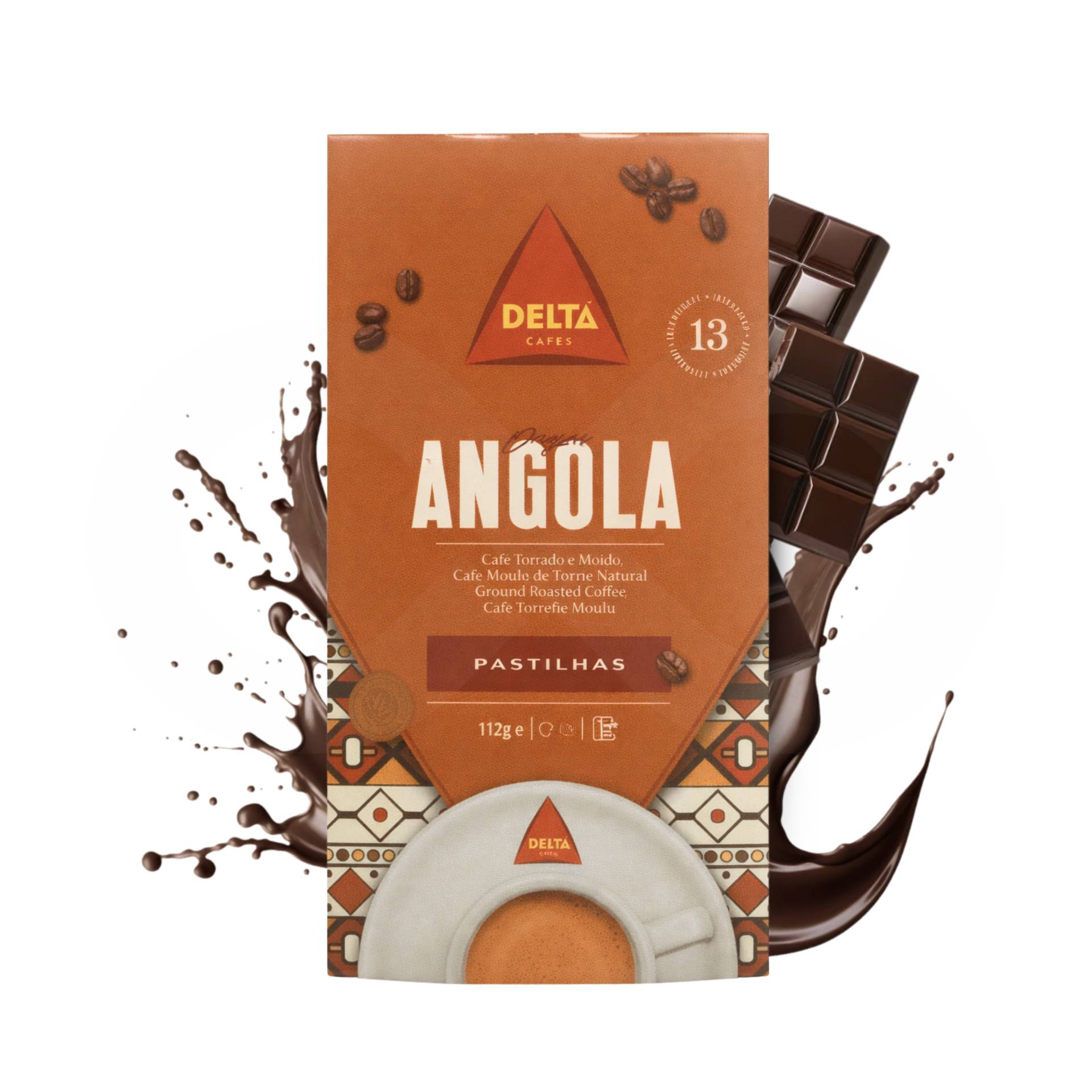 DELTA CAFÉS® Pastilles Café Dosettes Angola 16 u.