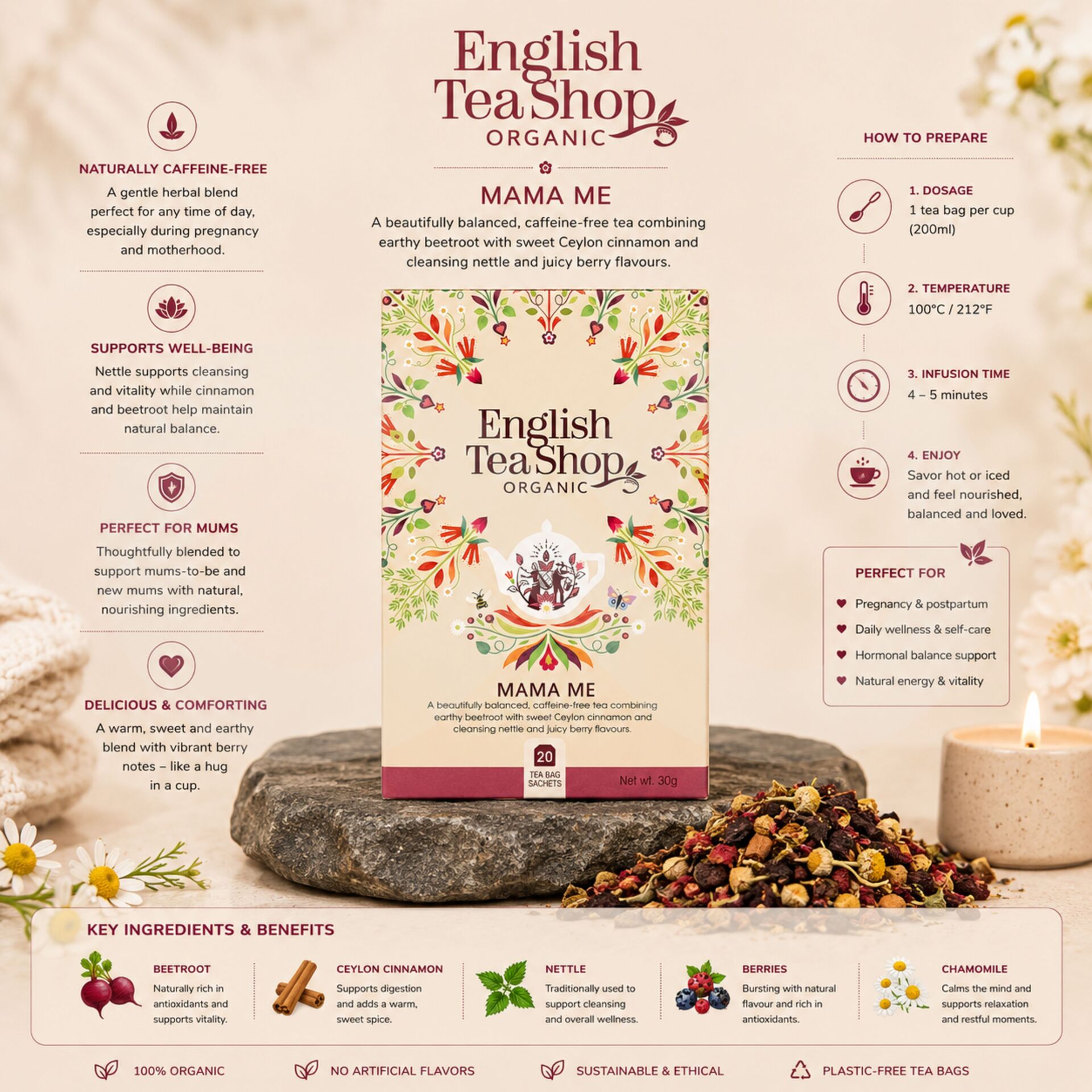 ENGLISH TEA SHOP Tee Mamma Me 20 Einheiten