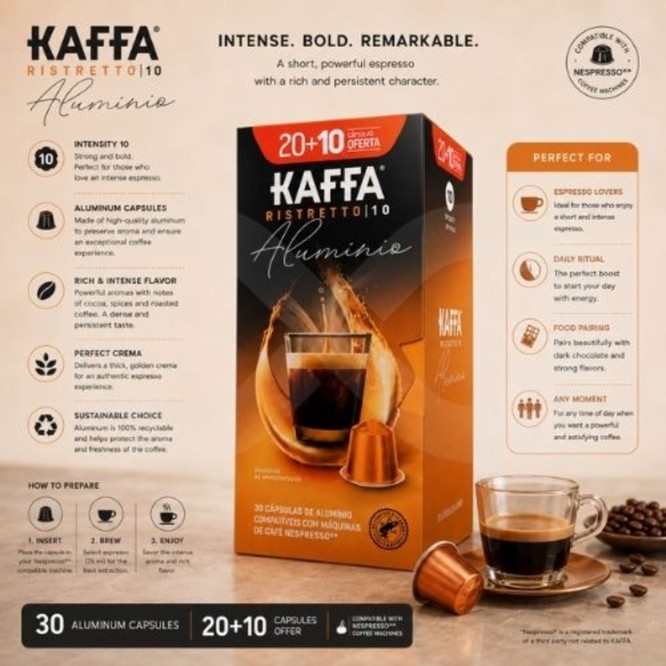 KAFFA� Capsules Nespresso Ristretto XL 30 u.