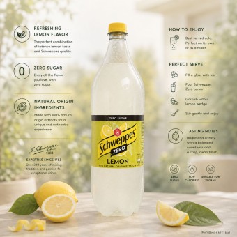 SCHWEPPES® Eau Tonique Limone Zero 1.5L