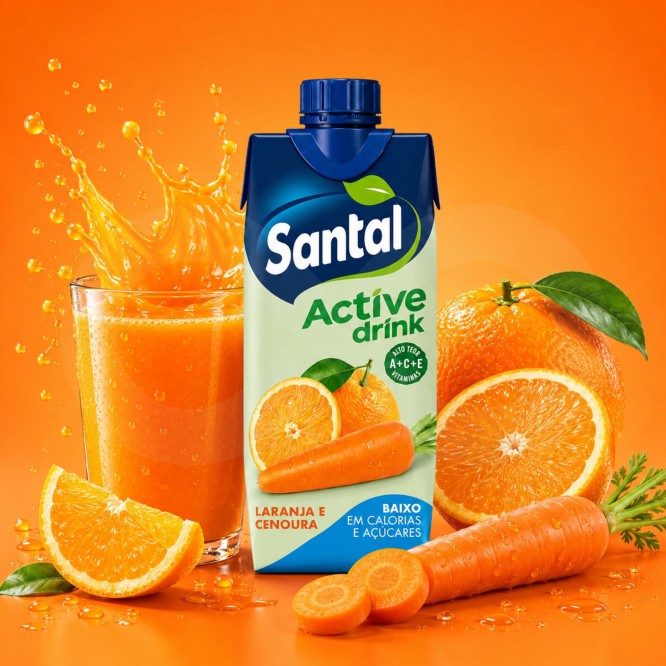 SANTAL® Active Laranja e Cenoura 330ml