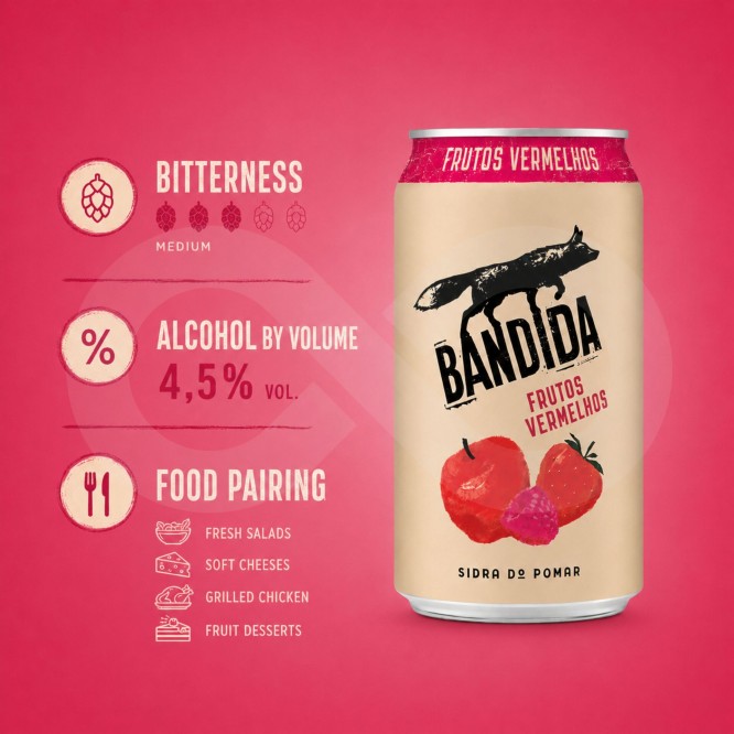 BANDIDA DO POMAR® Red Fruits Cider 330ml