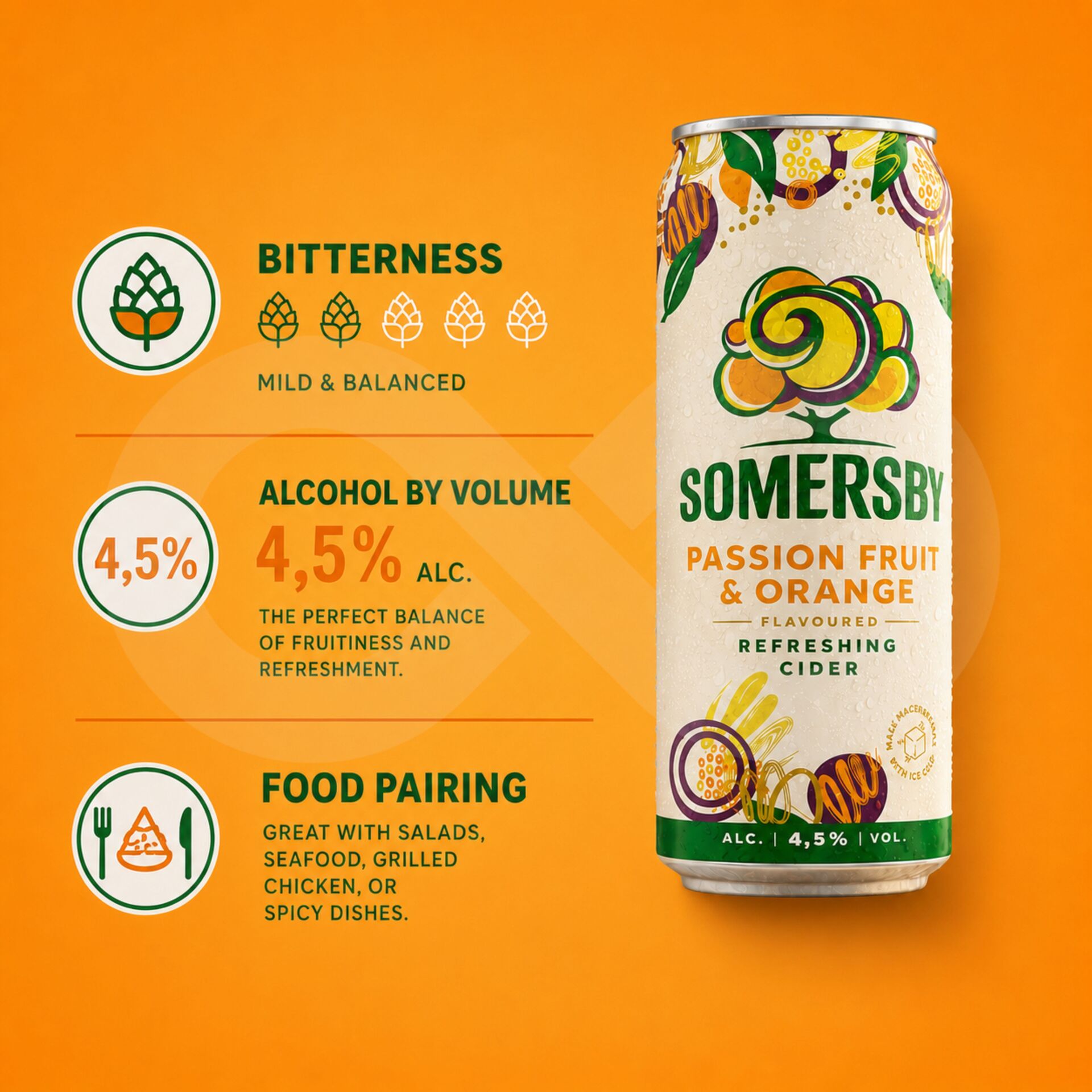 SOMERSBY® Cider Passionfruit & Orange 330ml